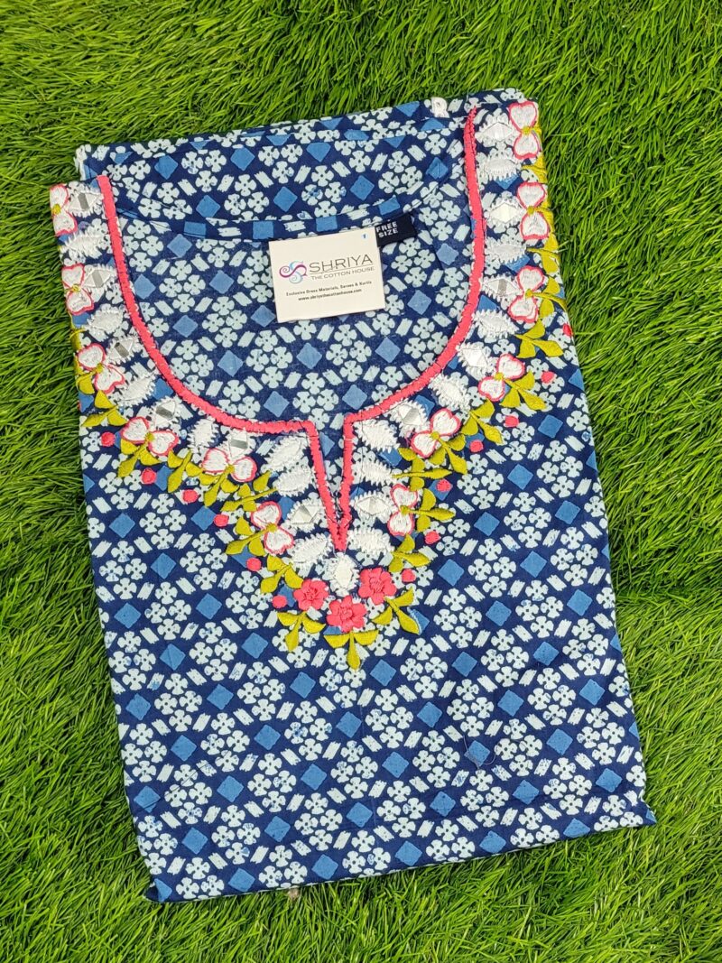 Premium quality printed designer cotton Kafthan Nighties - free size
