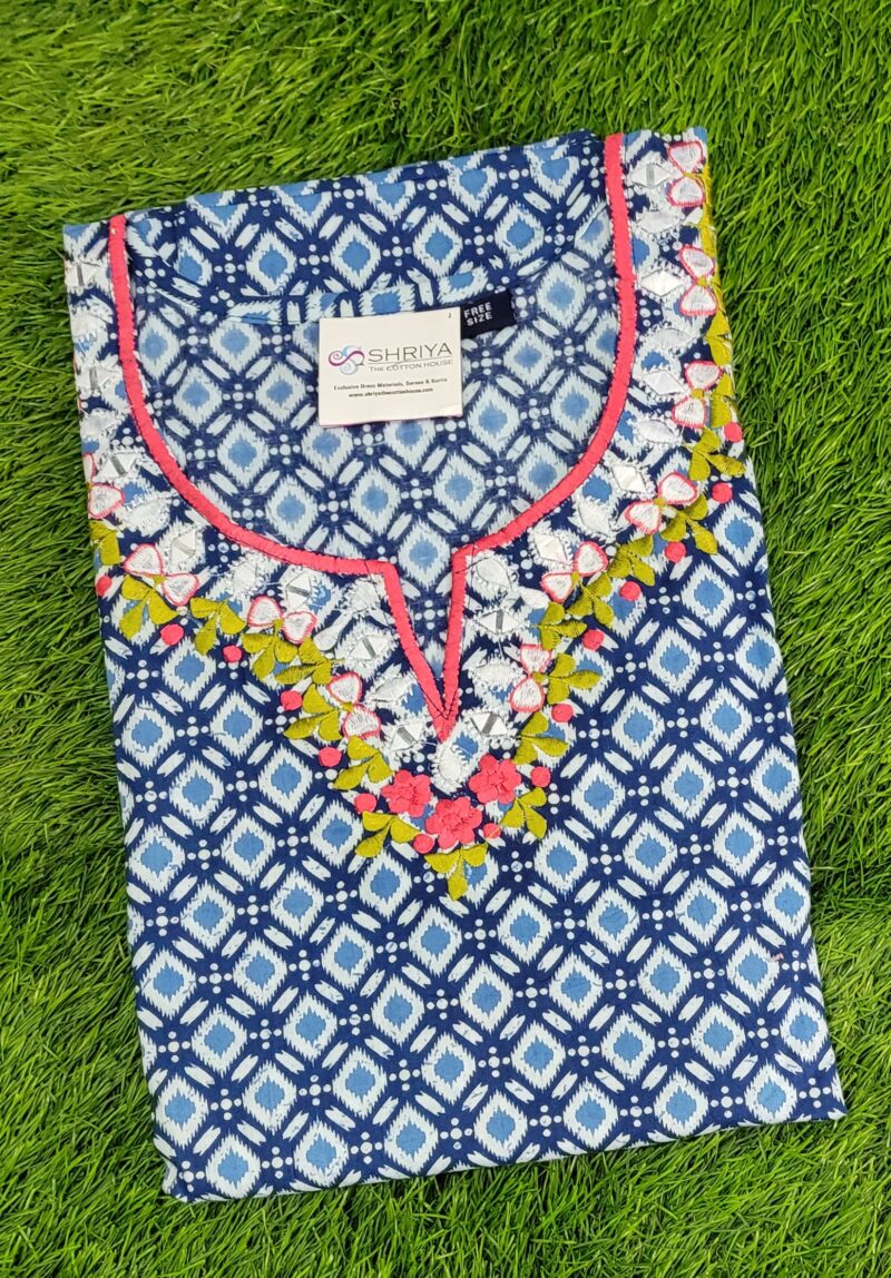 Premium quality printed designer cotton Kafthan Nighties - free size