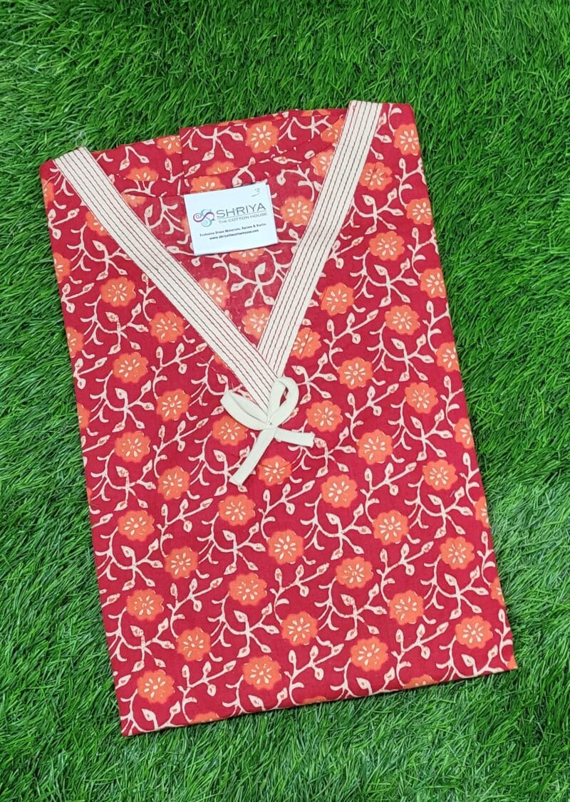 Premium quality printed designer cotton Kafthan Nighties - free size
