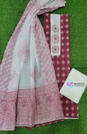 Pure cotton top paired with a printed Kota cotton dupatta and cotton bottom