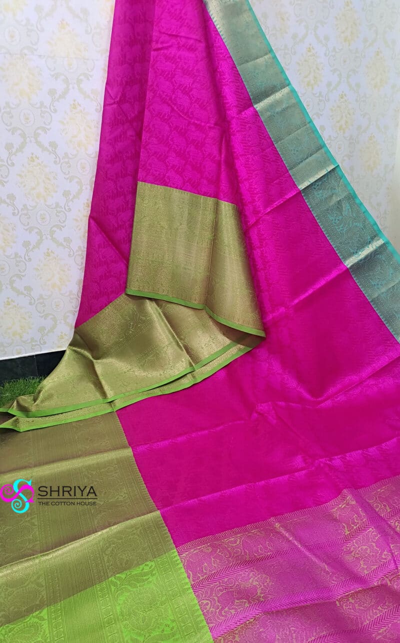 Very Rich and beautiful kora Benaras Silk Saree with a beautiful border and pallu