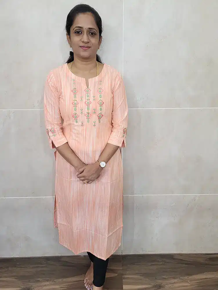 Premium cotton top with 3/4 sleeve