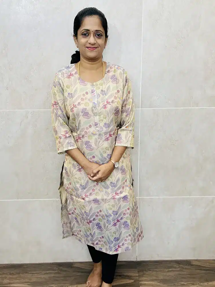 Ready-to-wear Digital Printed Chanderi Silk Kurti with lining