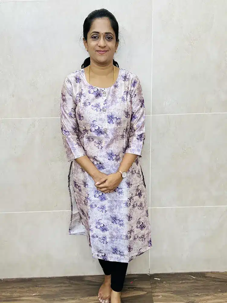 Ready-to-wear Digital Printed Chanderi Silk Kurti with lining