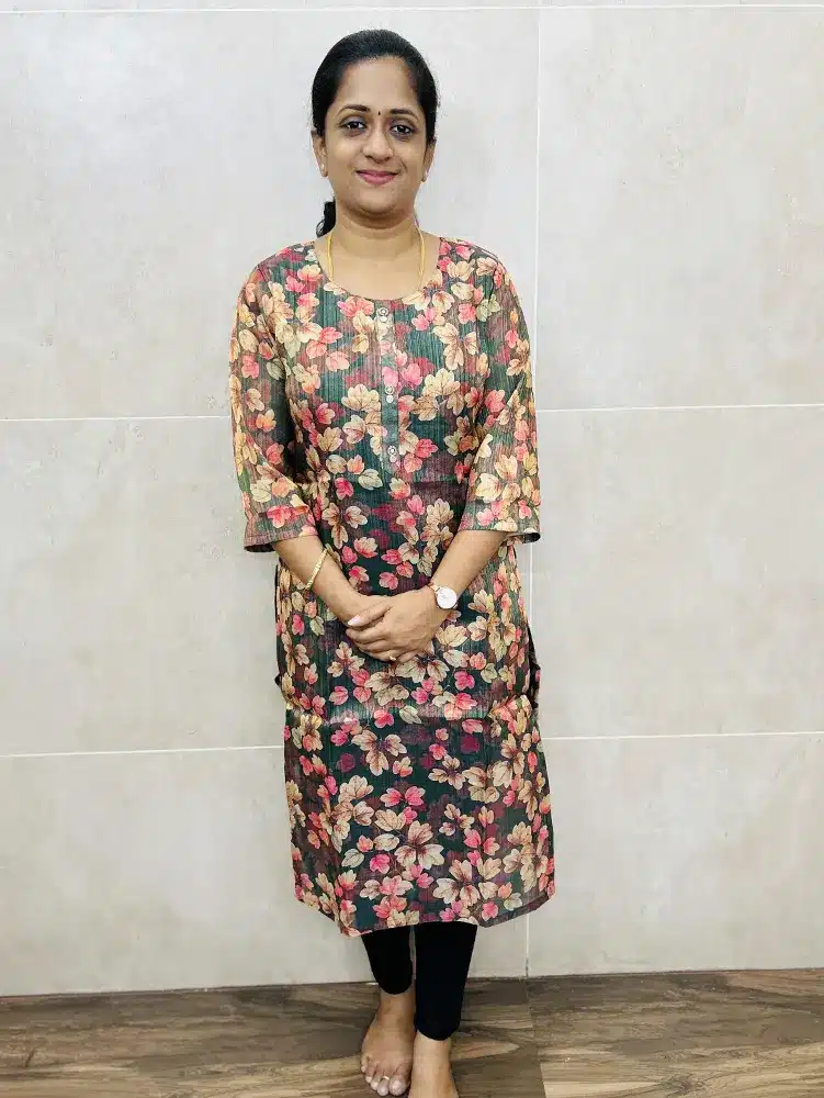 Ready to wear Digital Printed Chanderi Silk Kurti with lining