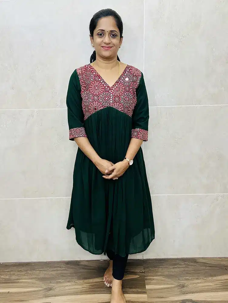 Ready to wear Handworked Alia Cut Ajrakh Georgette Sets