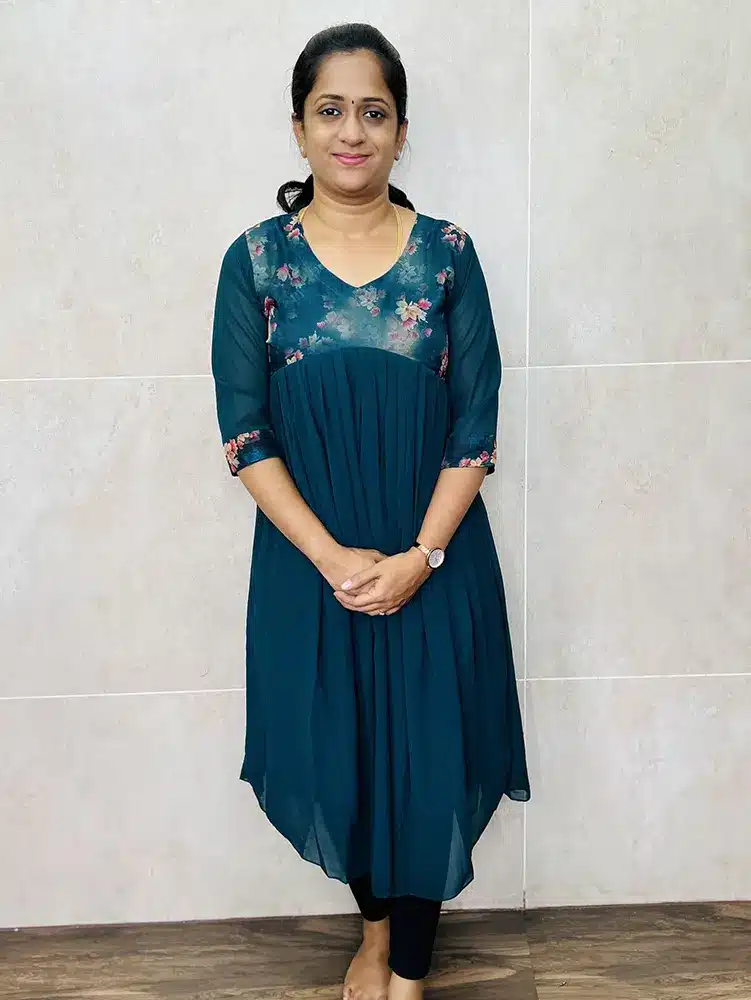 (Dark Rama green) Ready to wear Alia cut Georgette Kurtis