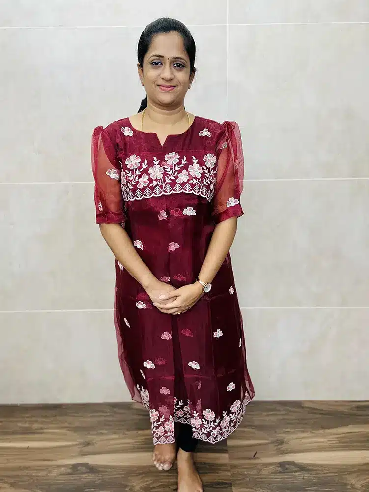 Ready to wear Beautifully Embroidered Organza Kurtis (A-line Pattern)
