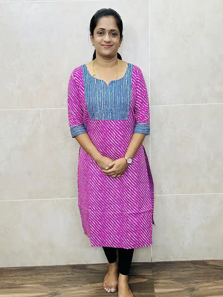 (Pink) Ready to wear cotton kurti with lining