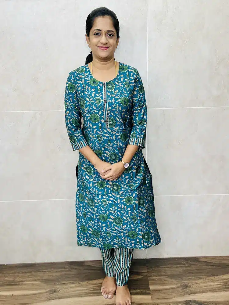Ready to wear Printed muslin silk top with muslin silk pant