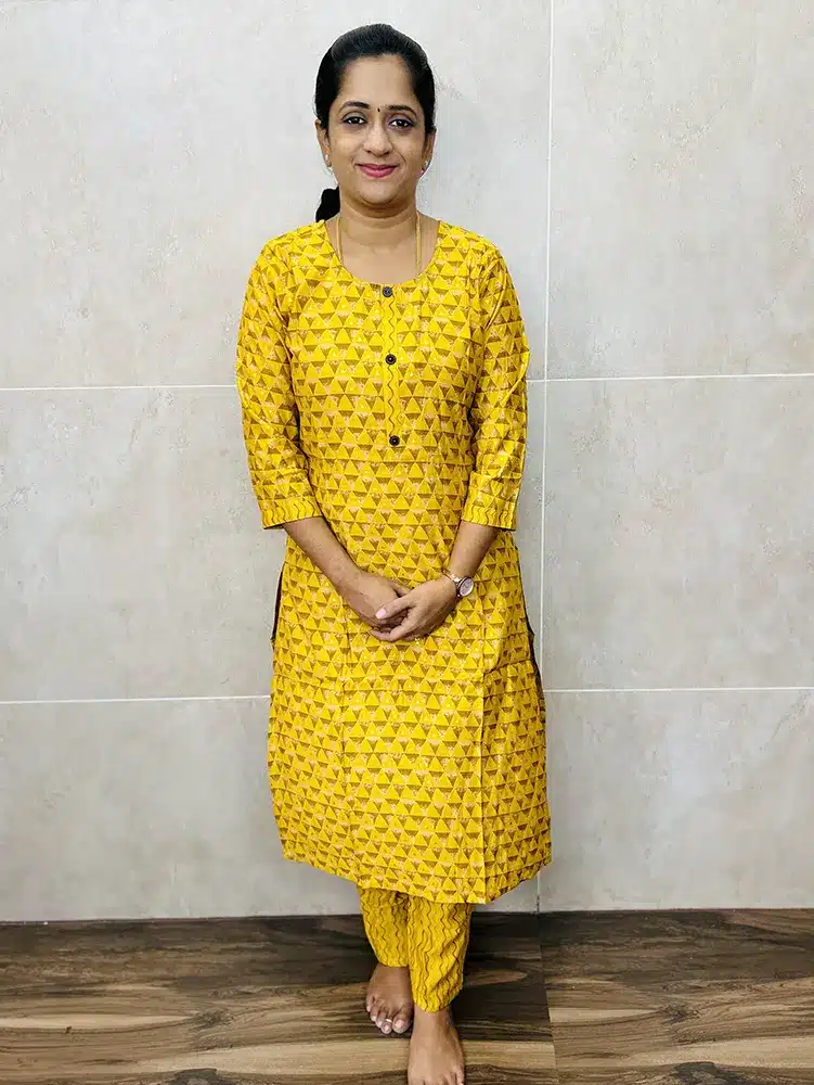 Ready to wear Printed muslin silk top with muslin silk pant