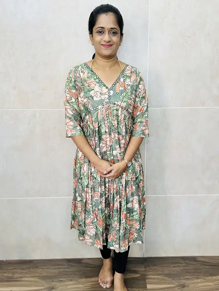 Imported rayon top with allover prints (Alia cut)