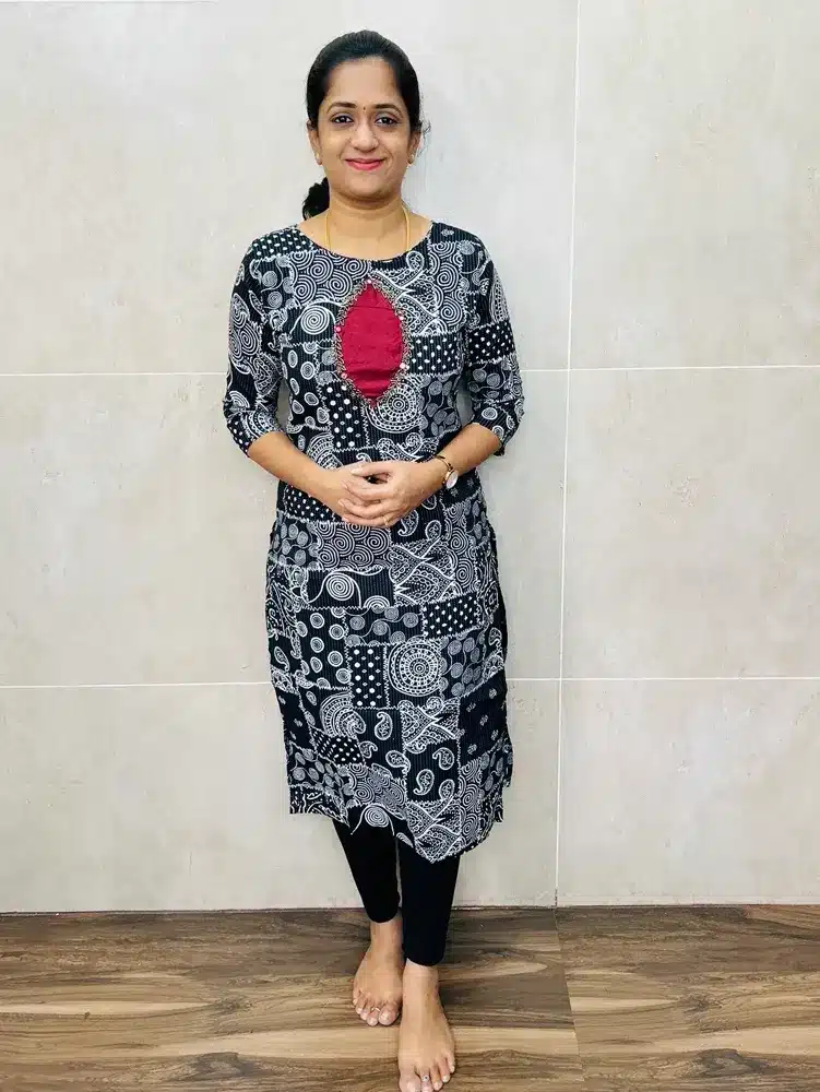 Pure cotton top (cotton lining) with handworked yoke