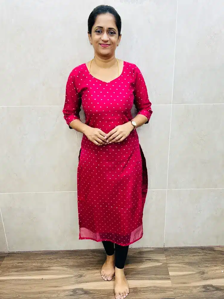 (Rani Pink) Premium soft organza top(full crepe lining)with allover zari weaving buttas(straight cut)