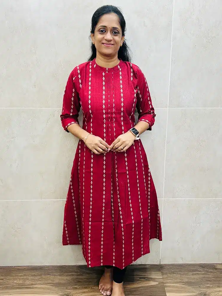 Pure cotton top (cotton lining) with allover thread woven buttas (Aline pattern)