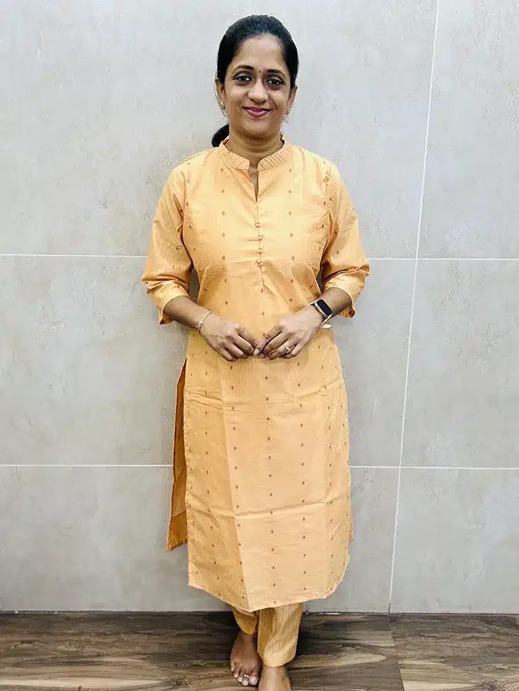 Peach - Premium semi raw silk top (cotton lining) with allover weaving buttas paired with semi raw silk bottom (straight cut)