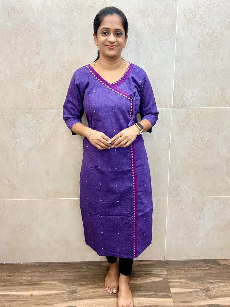 Pure cotton top (cotton lining) with all over thread weaving buttas (straight cut)