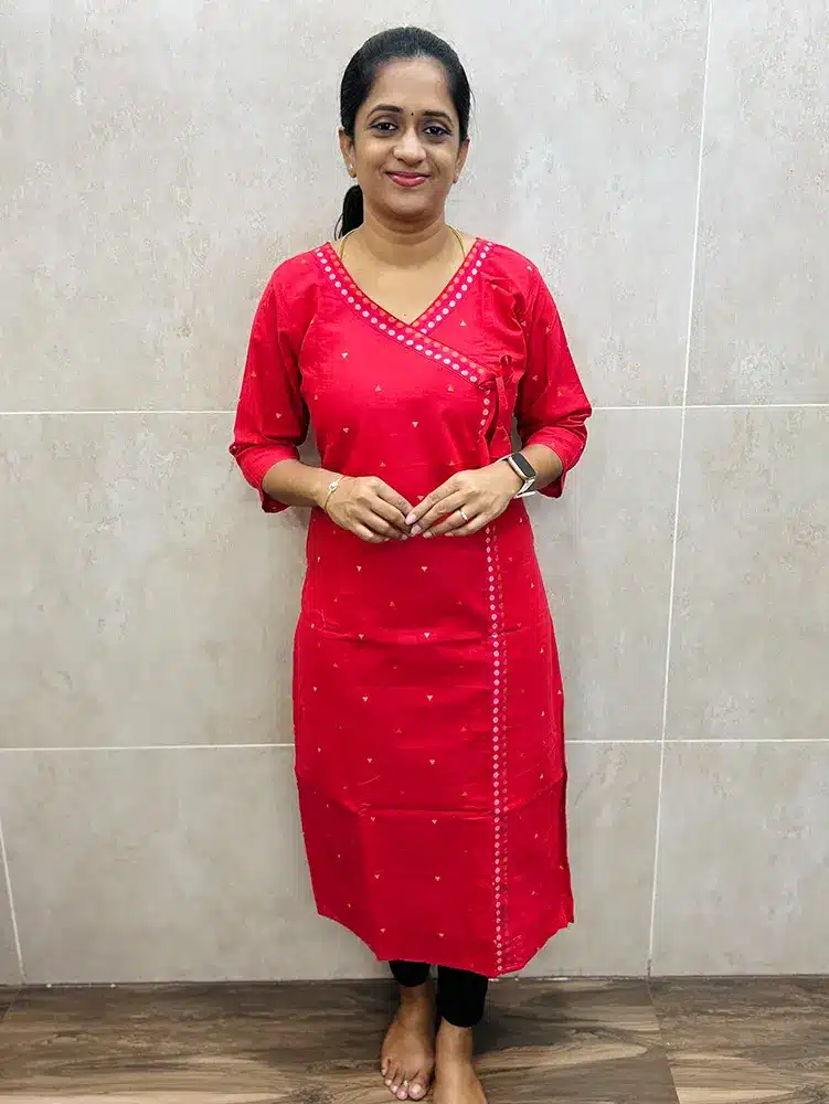 Pure cotton top (cotton lining) with all over thread weaving buttas (straight cut)