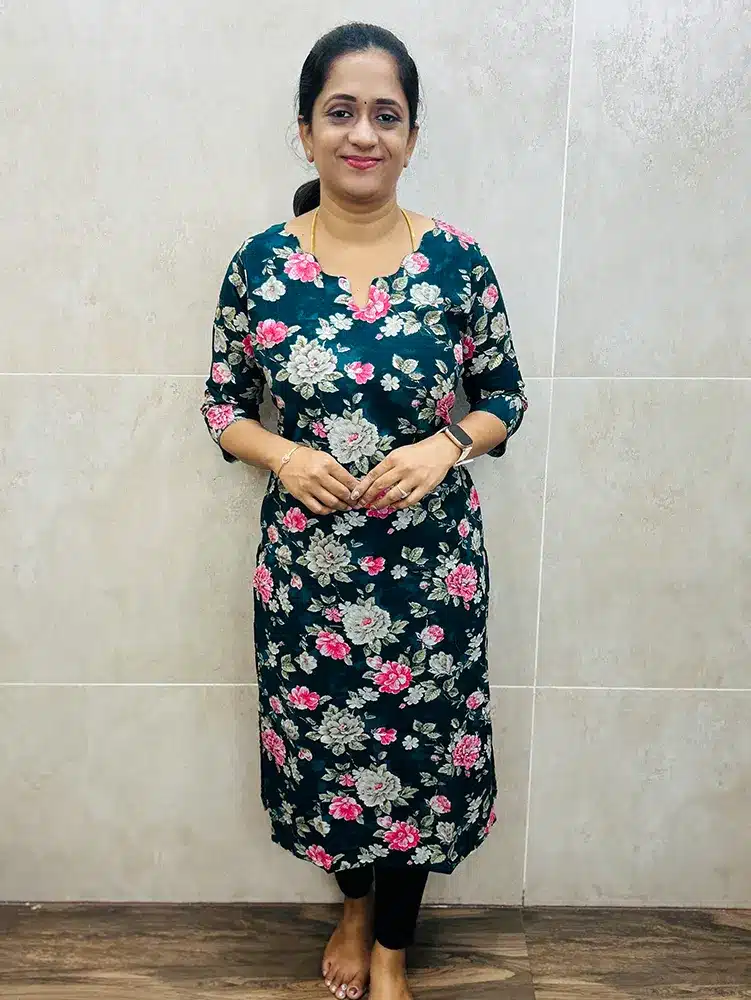 Printed premium cambric cotton top (straight cut)