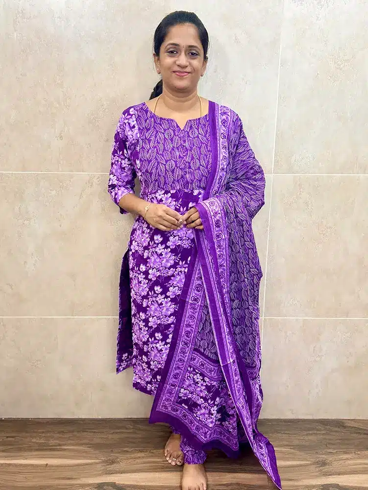Top and Bottom only - Printed Jaipur cotton top (cotton lining) paired with cotton bottom