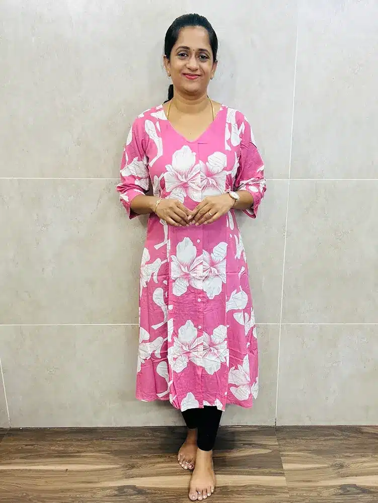 Printed imported Rayon top (Panel cut Anarkali)