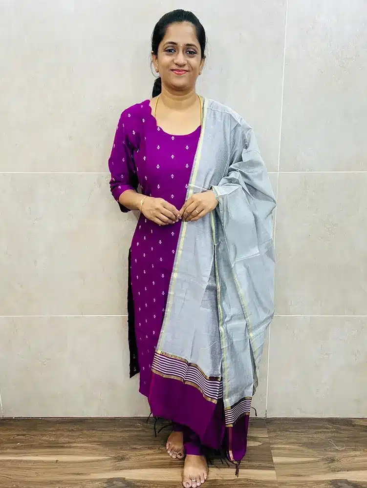 Premium semi raw silk top (cotton lining) with allover thread woven buttas paired with semi raw silk dupatta and silk bottom (straight cut)