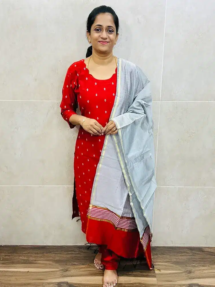 Premium semi raw silk top (cotton lining) with allover thread woven buttas paired with semi raw silk dupatta and silk bottom (straight cut)