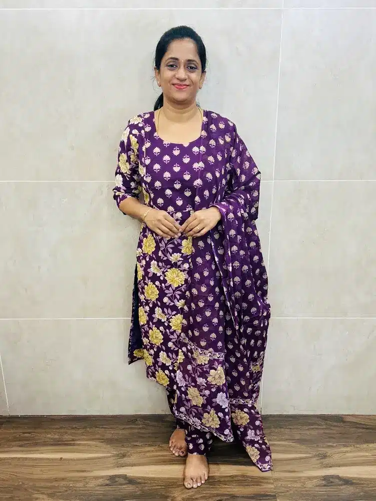 Printed Jaipur cotton top (cotton lining) paired with printed cotton dupatta