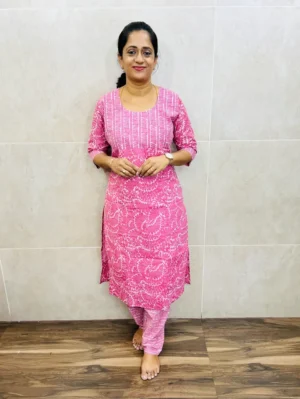 Natural dabu dyed handblock printed pure cotton top(cotton lining) paired with printed cotton bottom(free size)