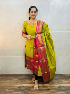 Kanchi cotton top (cotton lining) paired with Kanchi cotton dupatta
