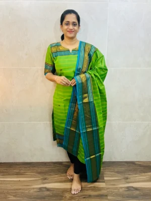 Kanchi cotton top (cotton lining) paired with Kanchi cotton dupatta