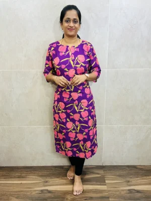 Printed premium mul cotton top with cotton lining (straight cut)