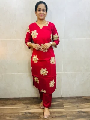 Printed Jaipur cotton top (cotton lining) paired with cotton bottom (straight cut)