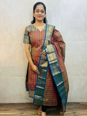 Kanchi cotton top (cotton lining) paired with Kanchi cotton dupatta