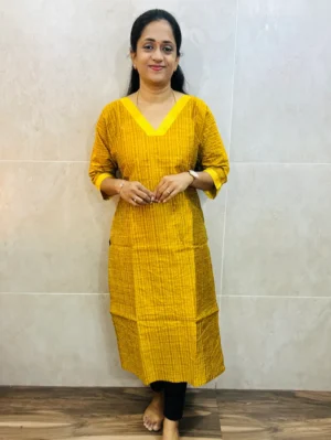 Textured Semi raw silk top (cotton lining) with allover zari woven buttas (straight cut)