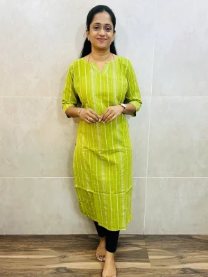 Handloom cotton top (cotton lining) with all over thread weaving butta