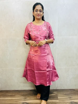 Soft organza top (crepe lining) with hand worked yoke (Aline pattern)