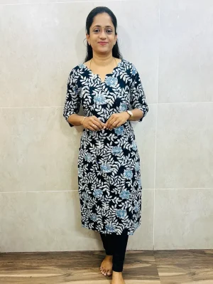 Batik printed premium cotton top (straight cut)