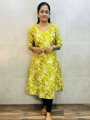 Printed silk cotton top with cotton lining (Aline pattern)