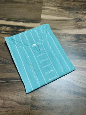 Pure handloom cotton top (cotton lining) - straight cut