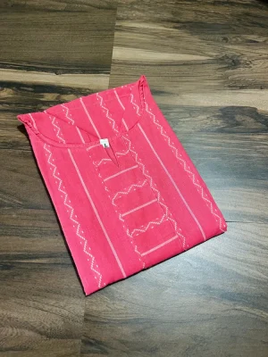 Pure handloom cotton top (cotton lining) - straight cut