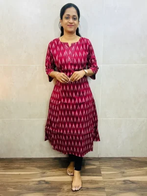 Printed cotton top with cotton lining(Aline pattern)