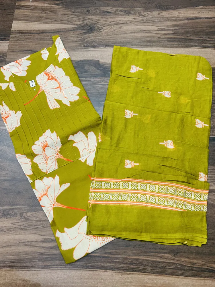 Top and dupatta only - Jaipur cotton top with cotton lining