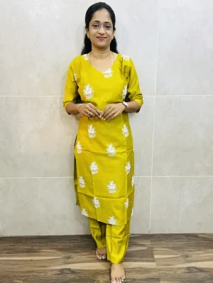 Premium soft rayon top (cotton lining) paired with rayon bottom (straight cut)