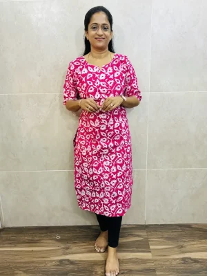 Batik printed premium cotton top with cotton lining (straight cut)