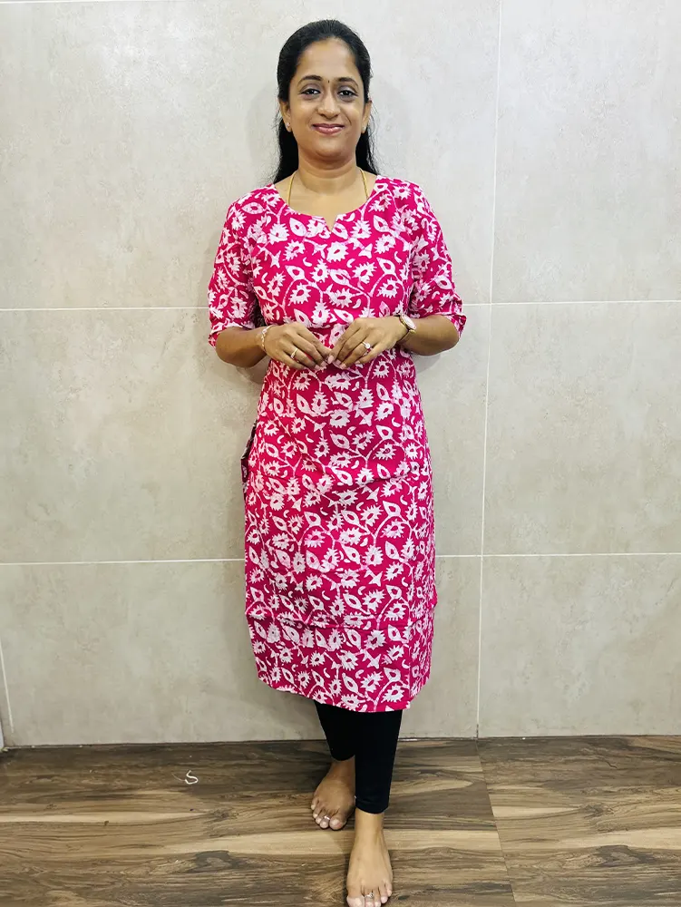 Batik printed premium cotton top with cotton lining (straight cut)