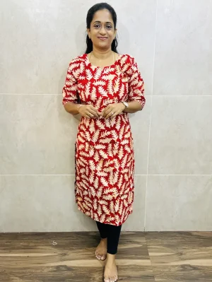 Batik printed premium cotton top with cotton lining (straight cut)