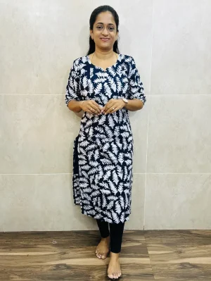 Batik printed premium cotton top with cotton lining (straight cut)