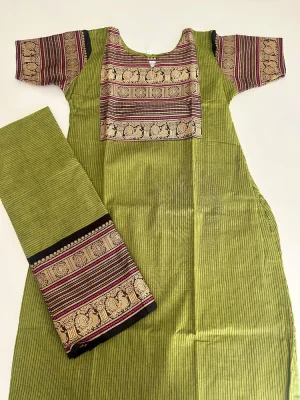 Kanchi cotton top (cotton lining) paired with Kanchi cotton dupatta