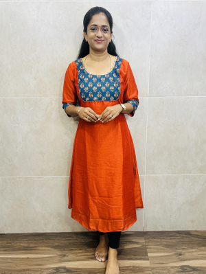 Soft silk top (crepe lining) with hand worked cotton patchwork on yoke and sleeves (Aline pattern)